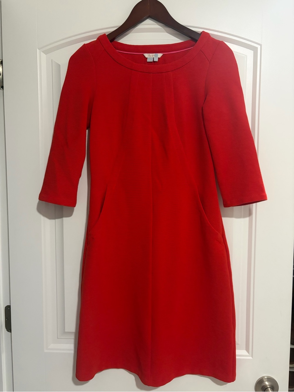 Boden Red Midi Ponte Sheath Dress